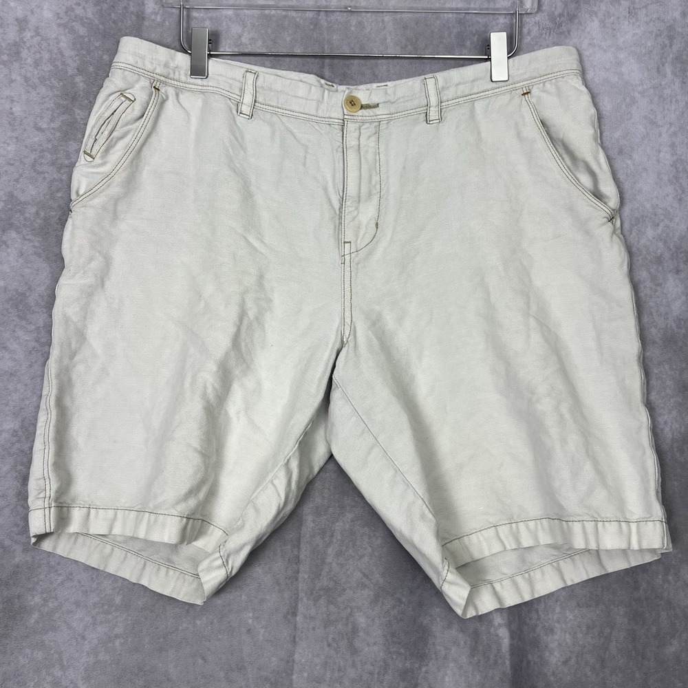Tommy Bahama Men's Beige Linen Blend Chino‎ Shorts